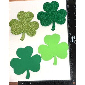 Celebrate It St. Patricks Day Foam SHAPES 12 Pc Glitter & Solid Shamrocks